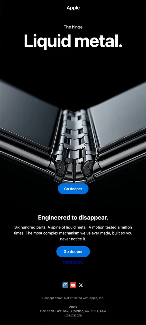 Apple concept email 3 of 12: Hinge feature