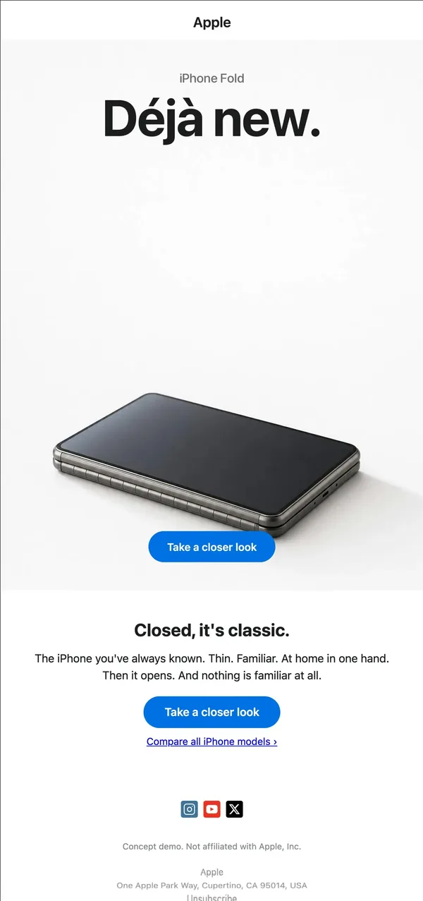 Apple concept email 5 of 12: Closed design
