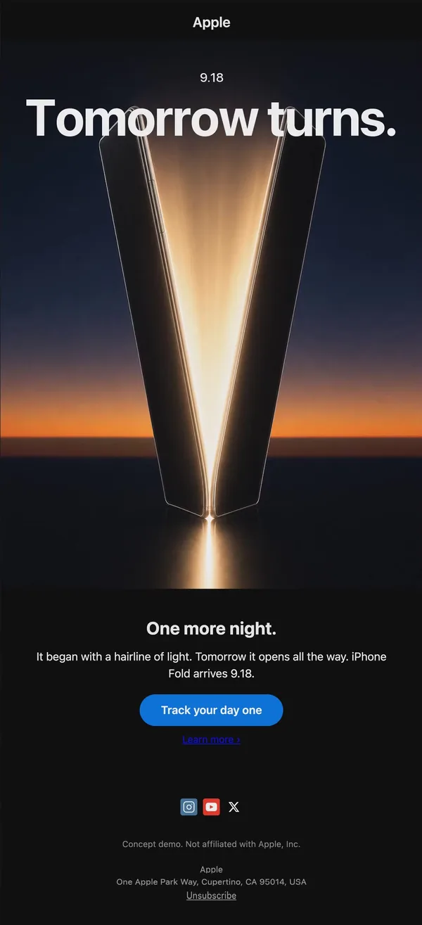 Apple concept email 11 of 12: Countdown