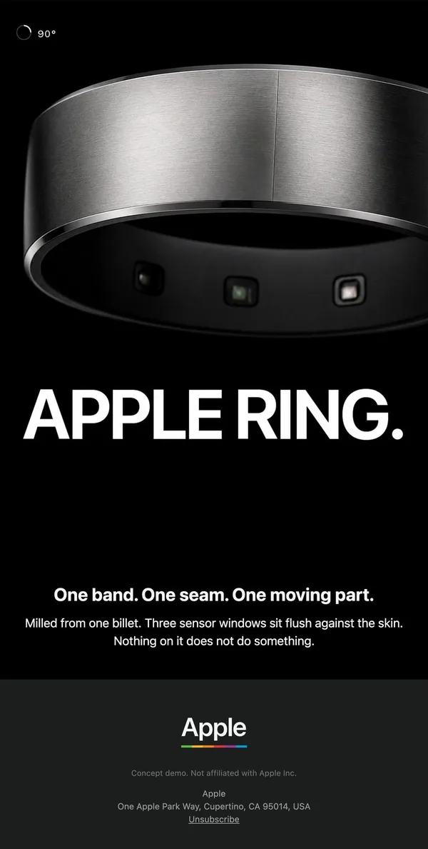 Apple concept email 3 of 12: Product reveal