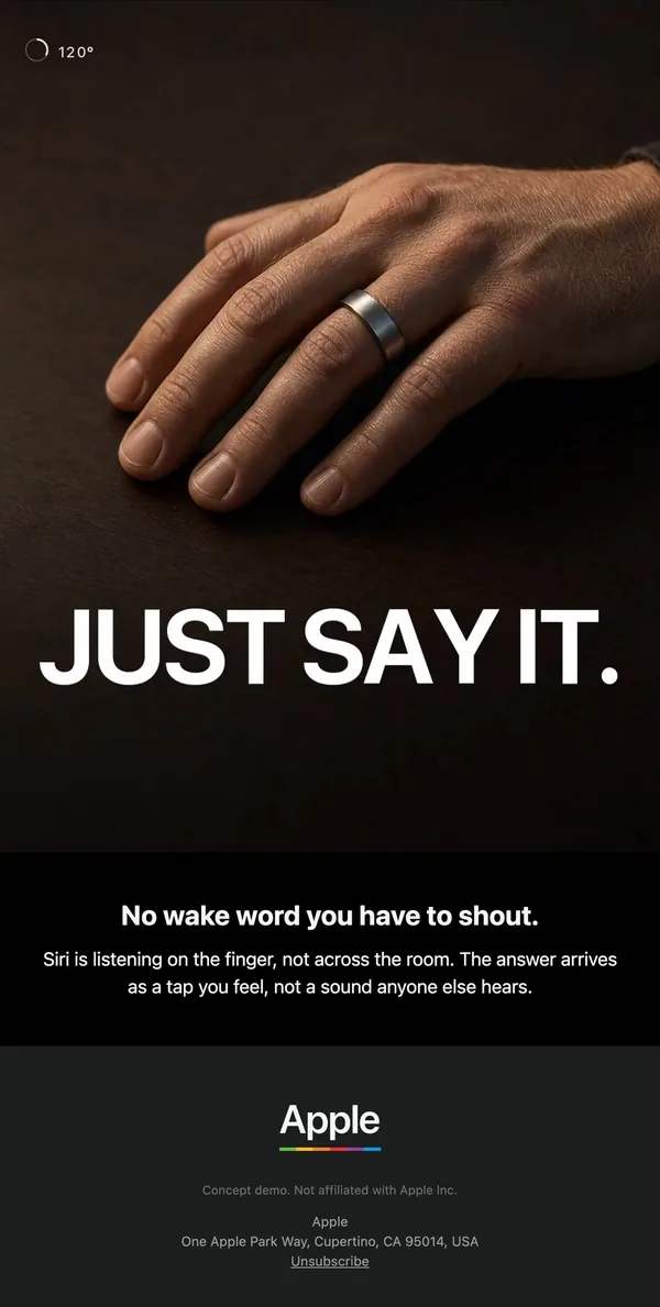 Apple concept email 4 of 12: Feature: voice