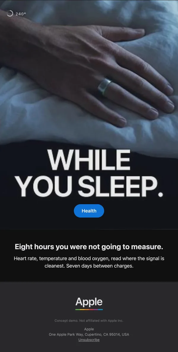 Apple concept email 8 of 12: Use case: health