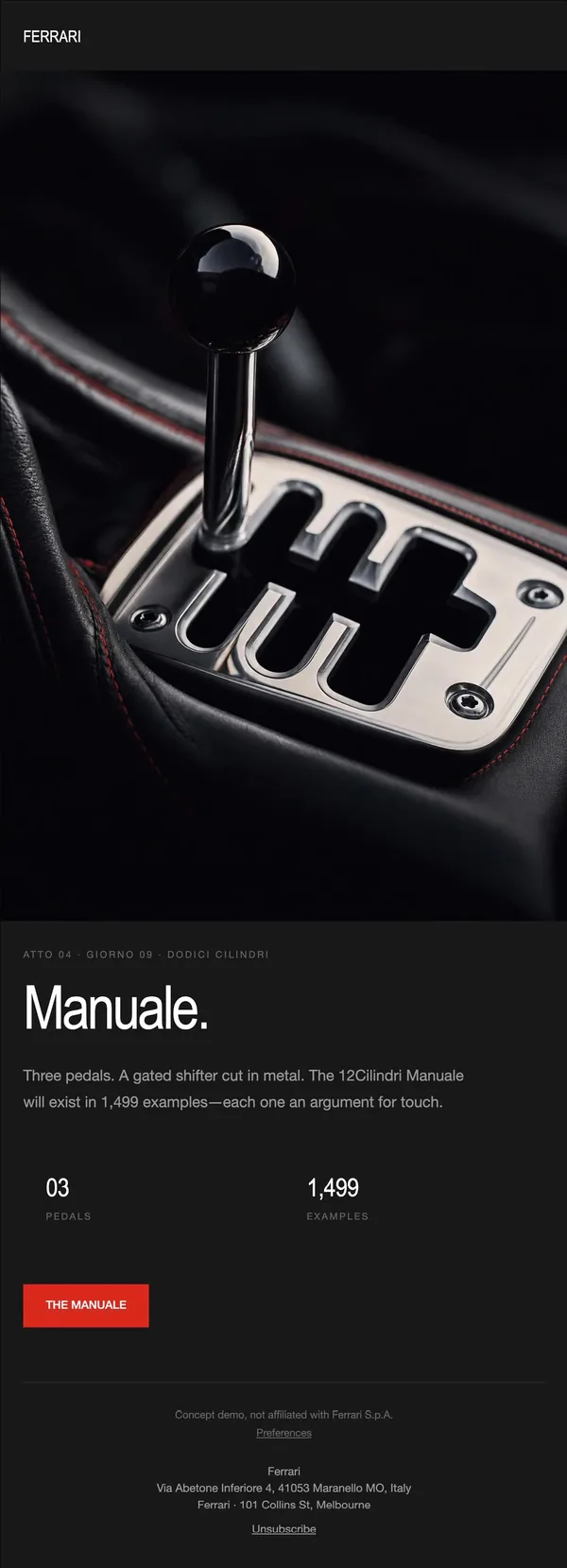 Ferrari concept email 4 of 12: Craft detail
