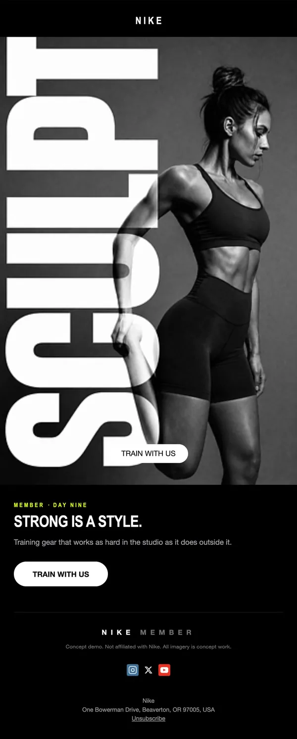 Nike concept email 9 of 12: Training gear