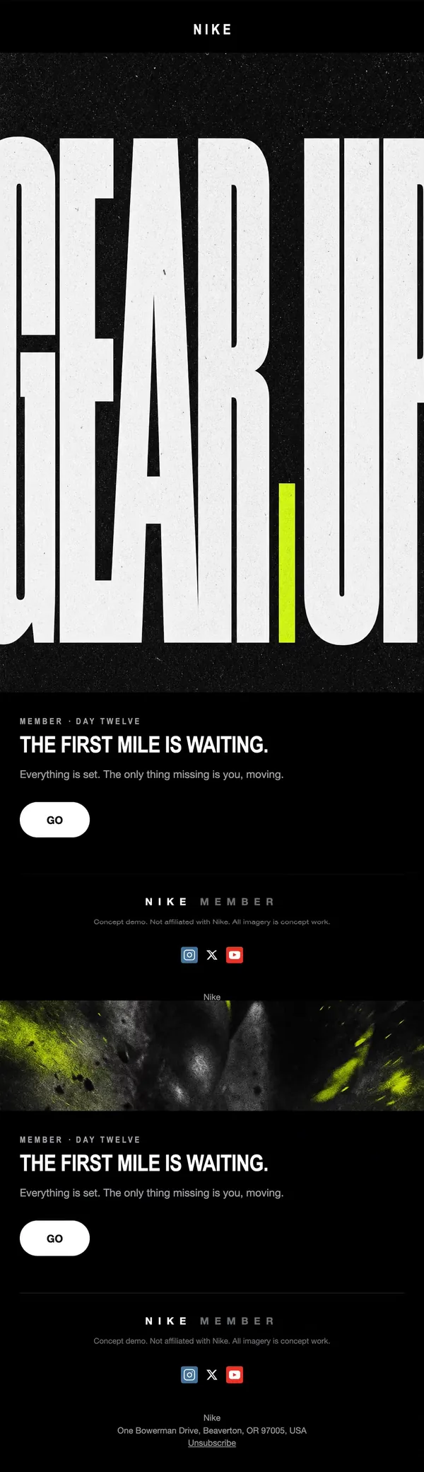 Nike concept email 12 of 12: Final nudge