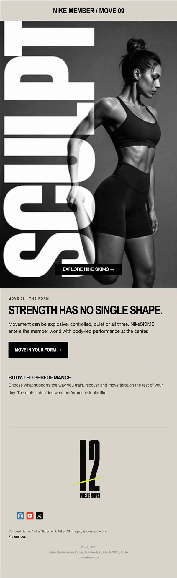 Nike concept email 9 of 12: Training gear