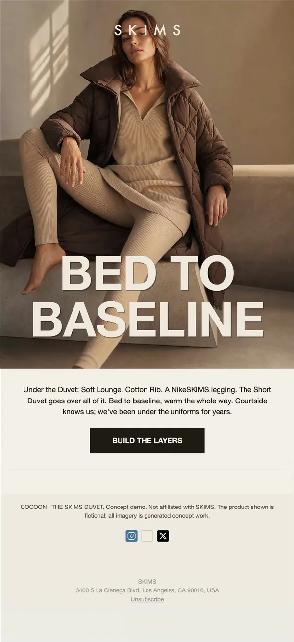 SKIMS concept email 9 of 12: Get the look