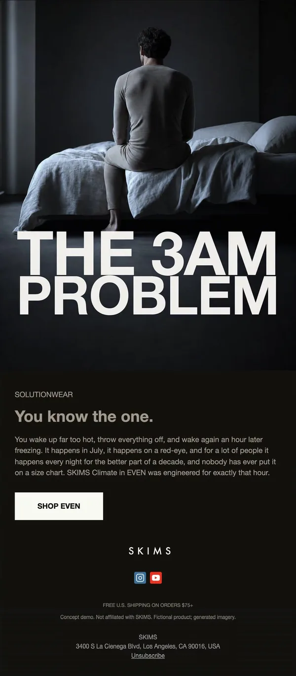 SKIMS concept email 11 of 12: Use case story