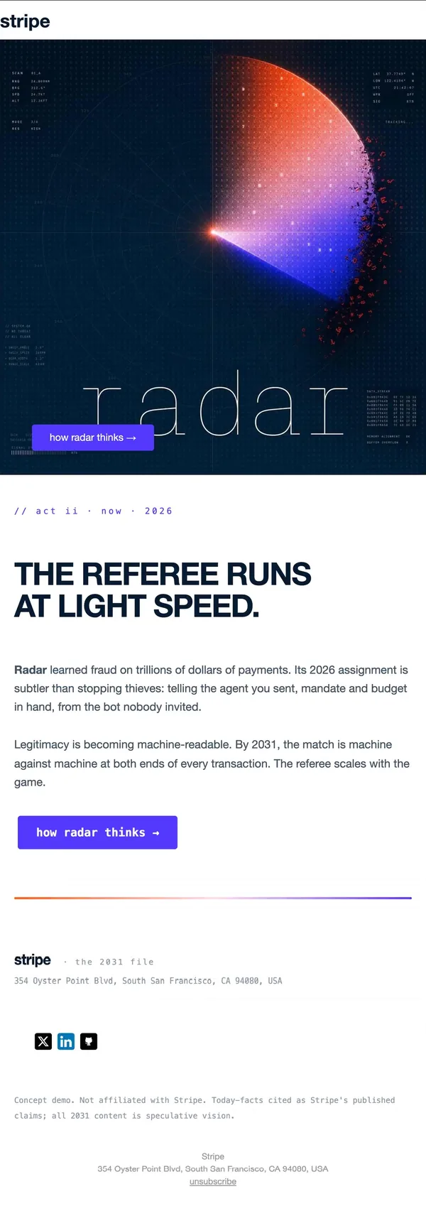 Stripe concept email 6 of 12: Fraud and trust