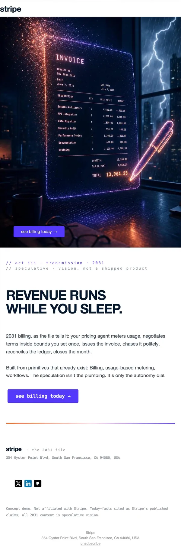Stripe concept email 9 of 12: Billing