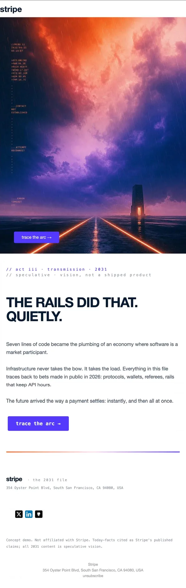 Stripe concept email 11 of 12: Closing reflection