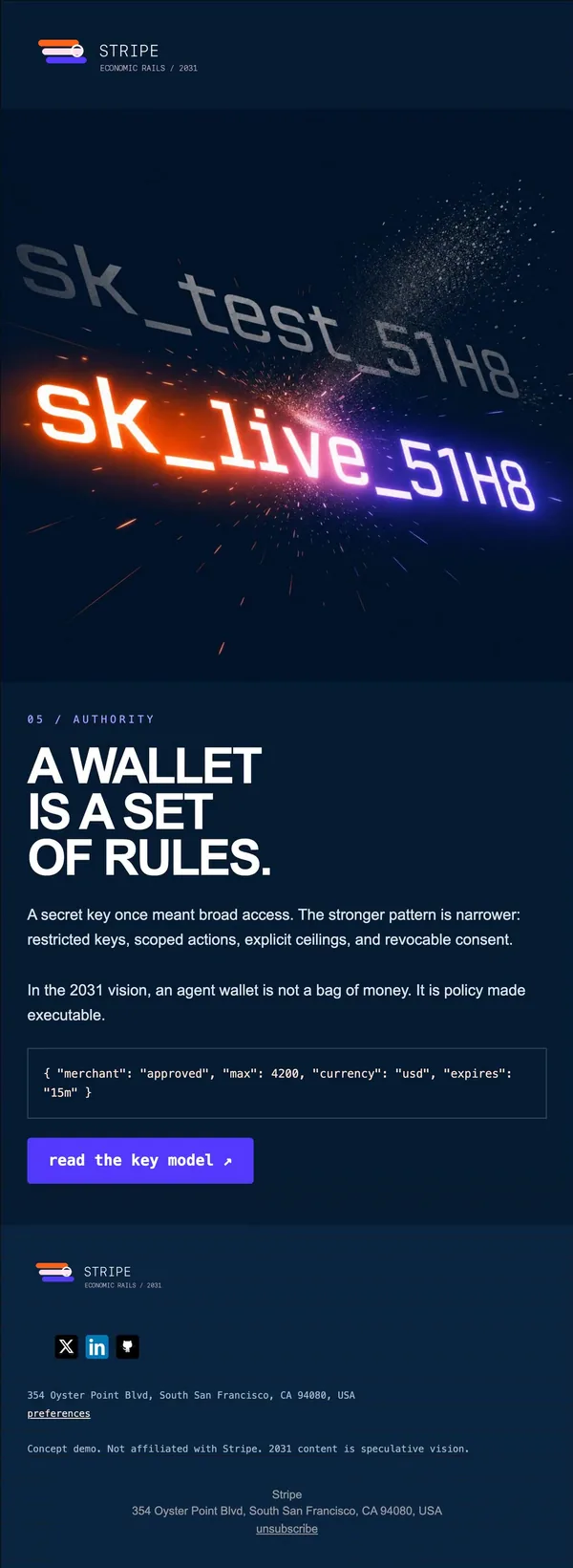 Stripe concept email 5 of 12: Scoped keys