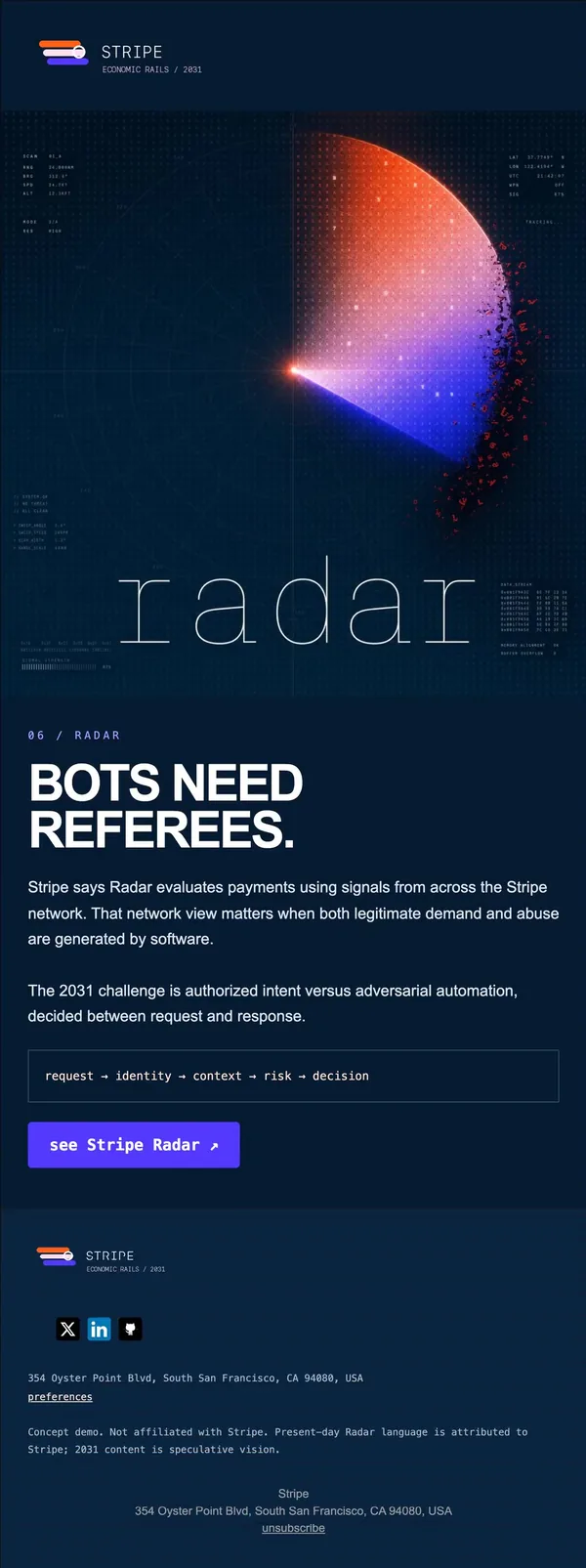 Stripe concept email 6 of 12: Fraud and trust