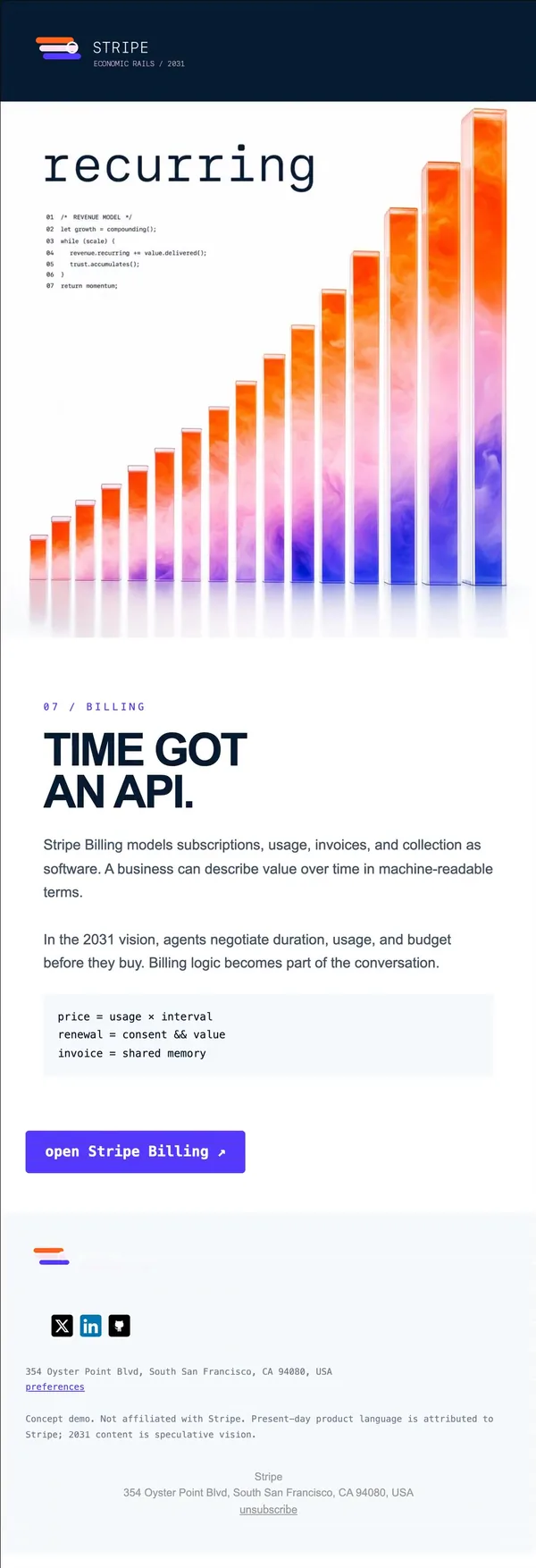 Stripe concept email 7 of 12: Billing