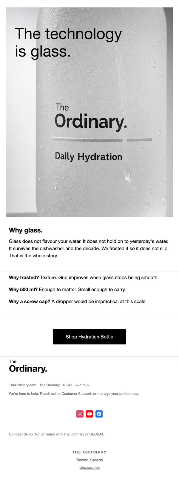 The Ordinary concept email 2 of 12: Product story