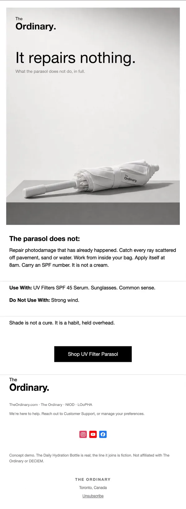 The Ordinary concept email 8 of 12: Limits