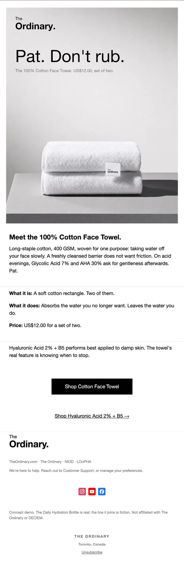 The Ordinary concept email 9 of 12: Second product