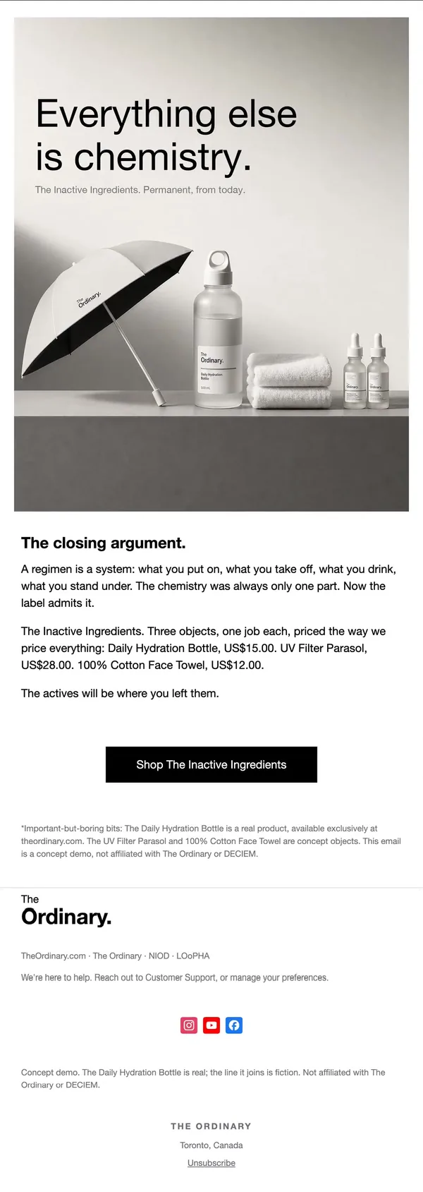 The Ordinary concept email 12 of 12: Closing argument