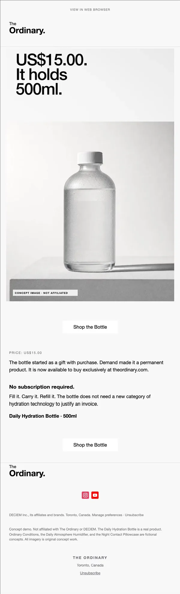 The Ordinary concept email 3 of 12: Price story