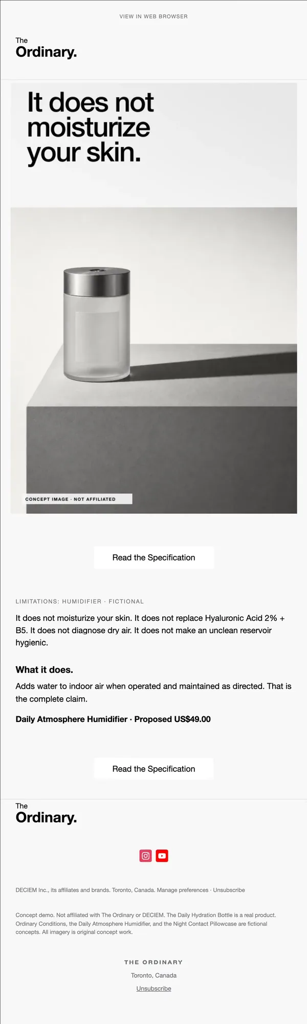 The Ordinary concept email 8 of 12: Limits