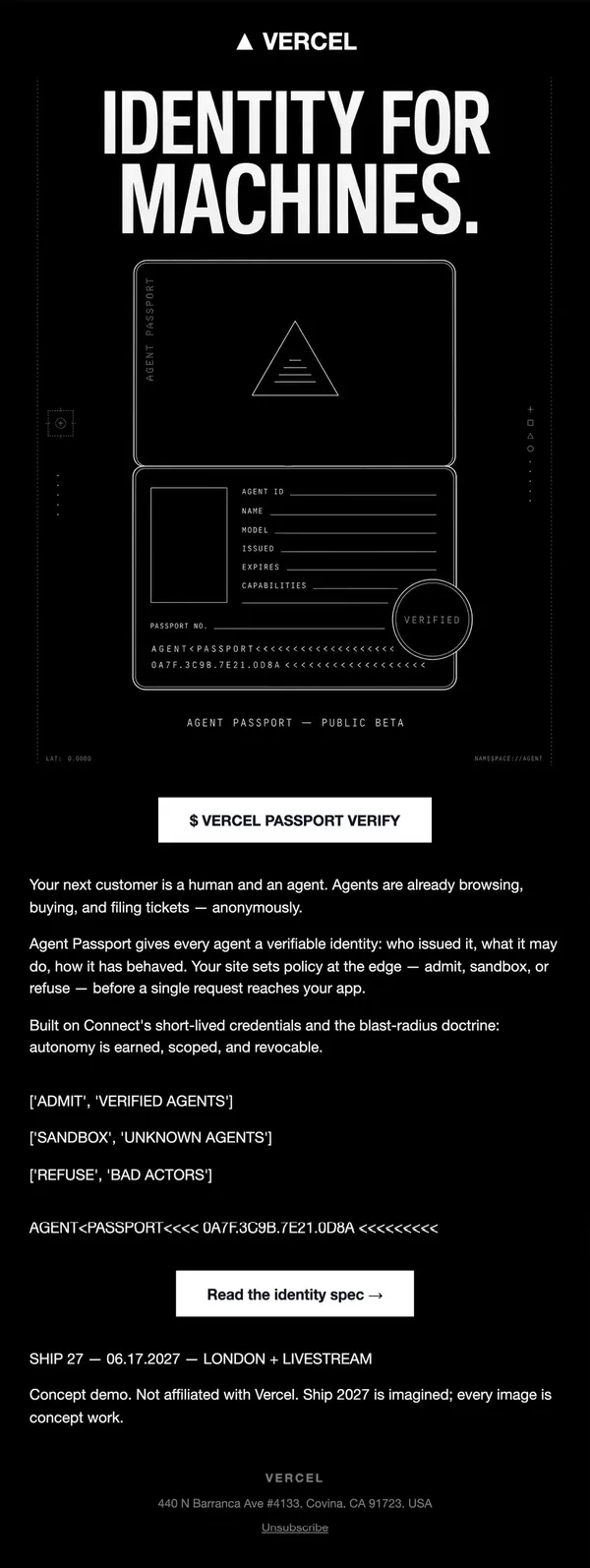 Vercel concept email 9 of 12: Product story