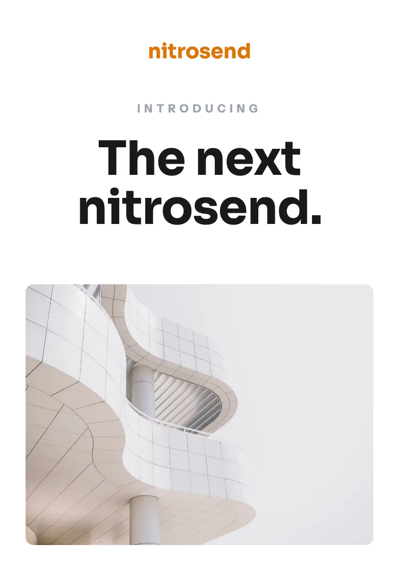 The Big Reveal email template, mobile view