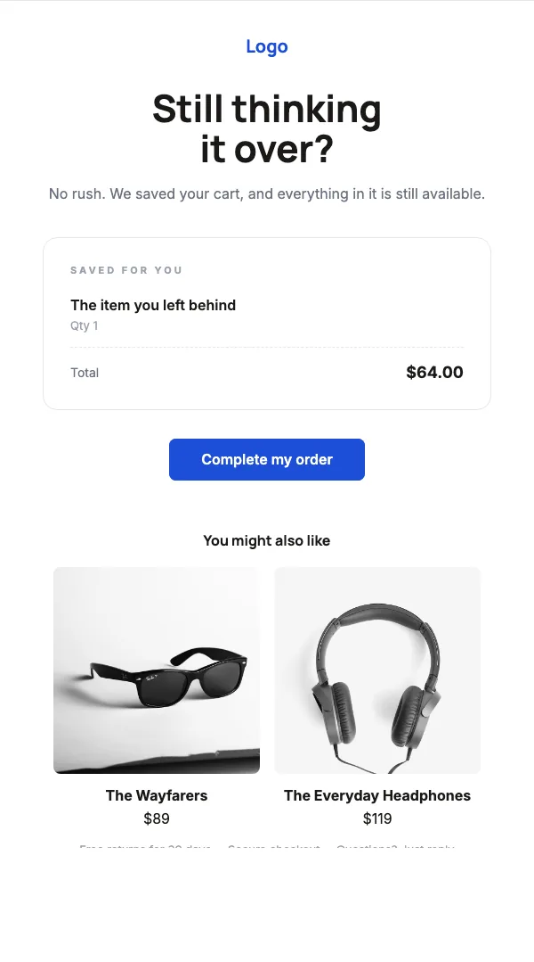 The Gentle Nudge email template