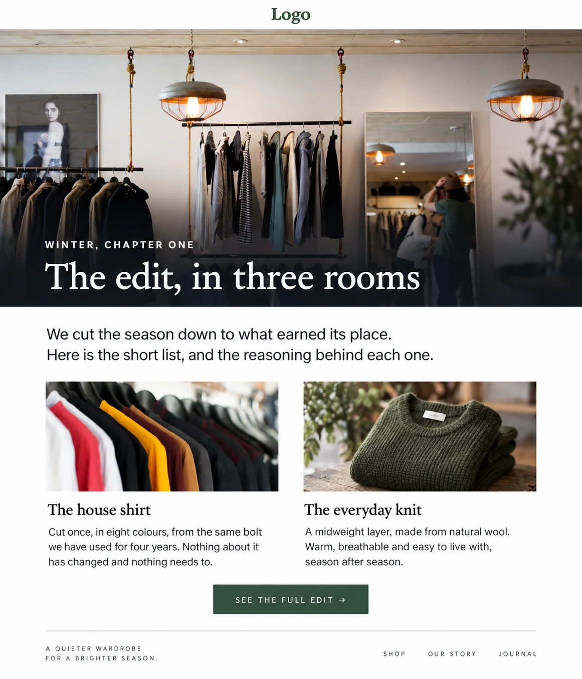Field Notes email template