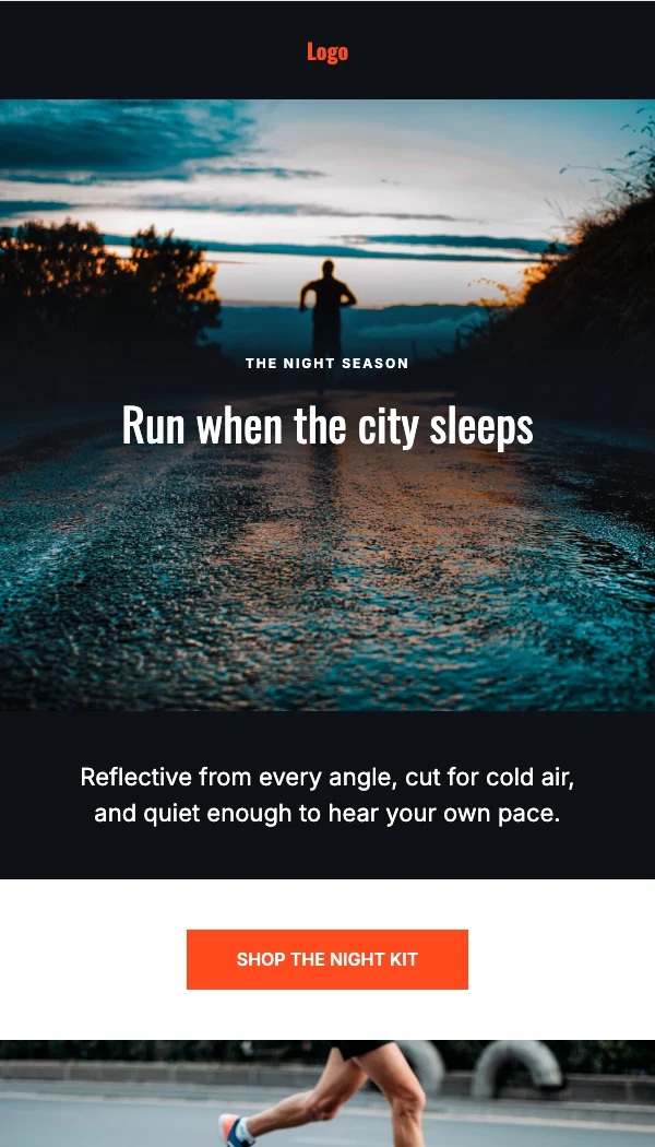 Night Run email template