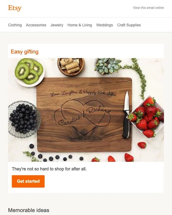 Etsy email
