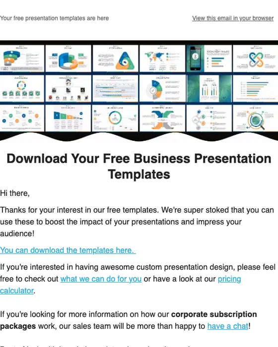 24Slides thank you email
