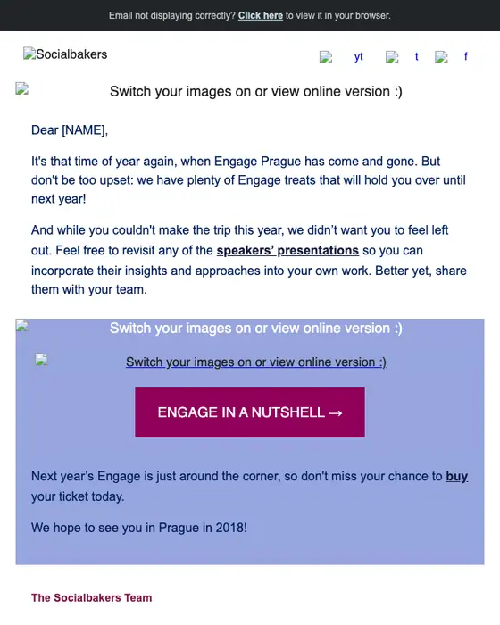 Socialbakers email