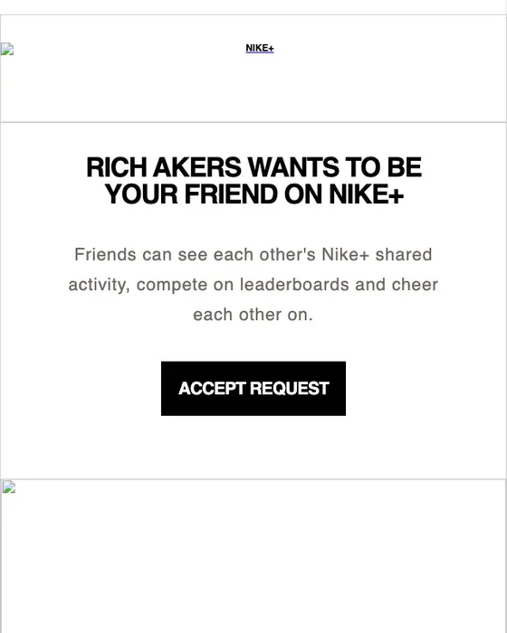Nike+ email