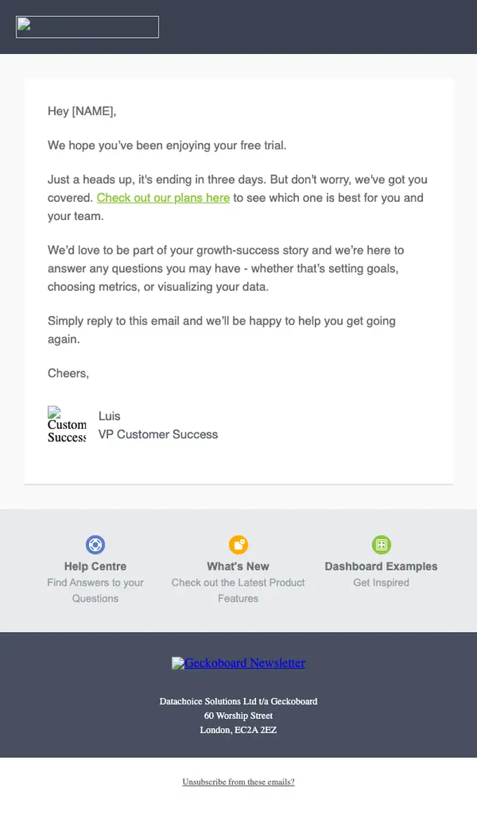 Geckoboard expiration notice email, full length