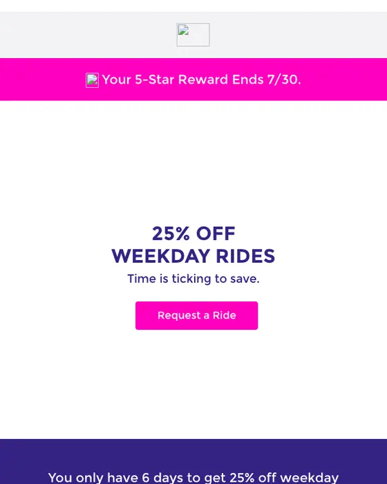 Lyft discount offer email