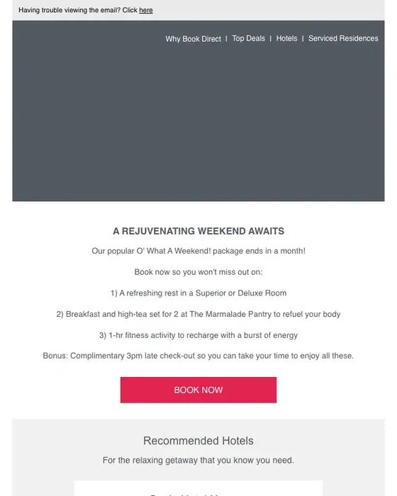StayFarEast.com by Far East Hospitality promotional email
