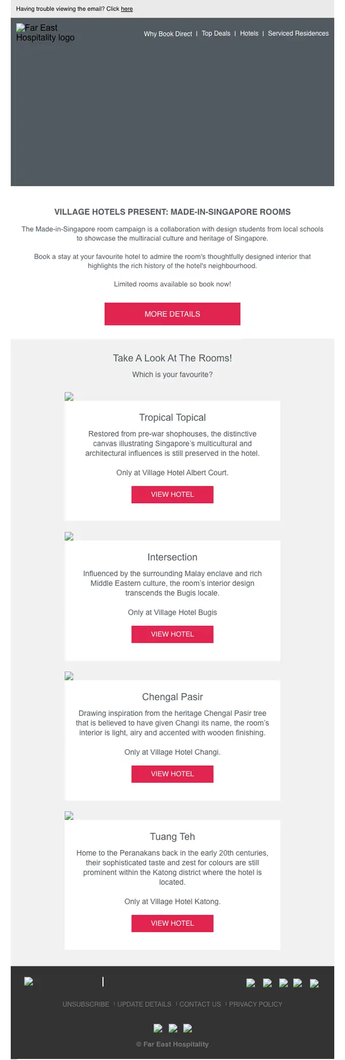 StayFarEast.com by Far East Hospitality promotional email, full length