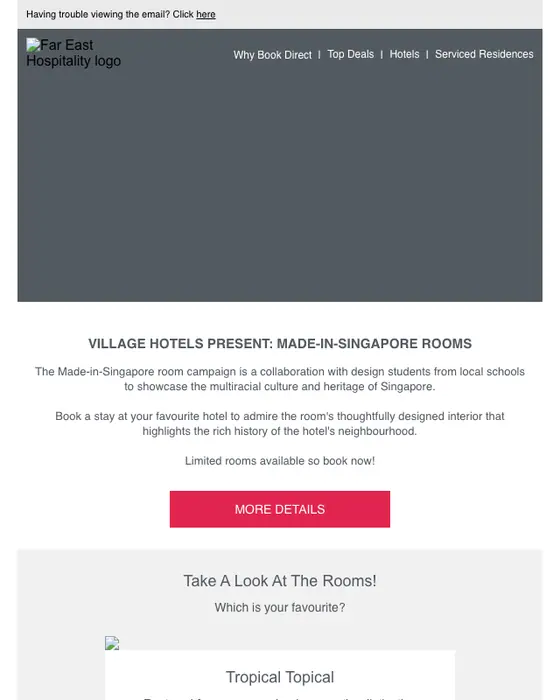 StayFarEast.com by Far East Hospitality promotional email