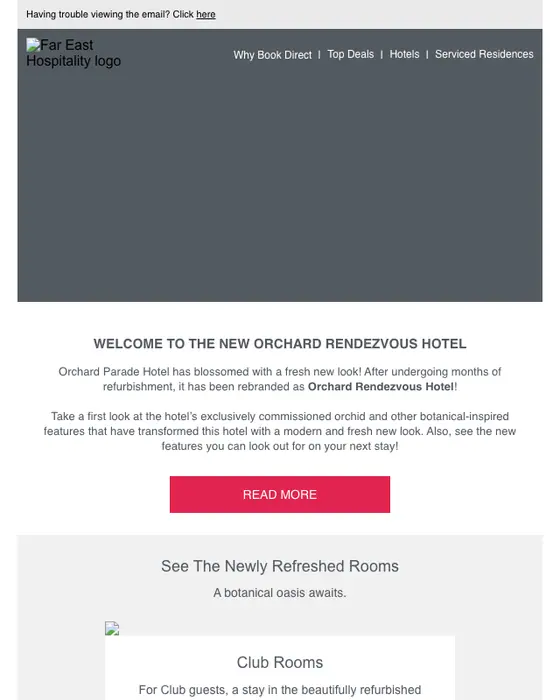 StayFarEast.com by Far East Hospitality product launch email