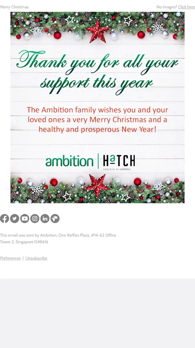 Ambition seasonal email, full length