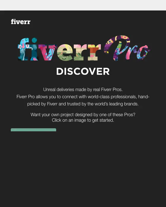 Fiverr promotional email