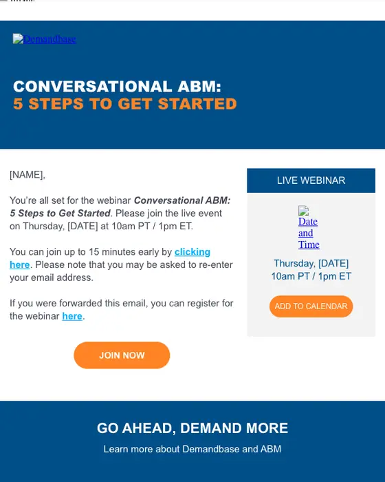 Demandbase thank you email