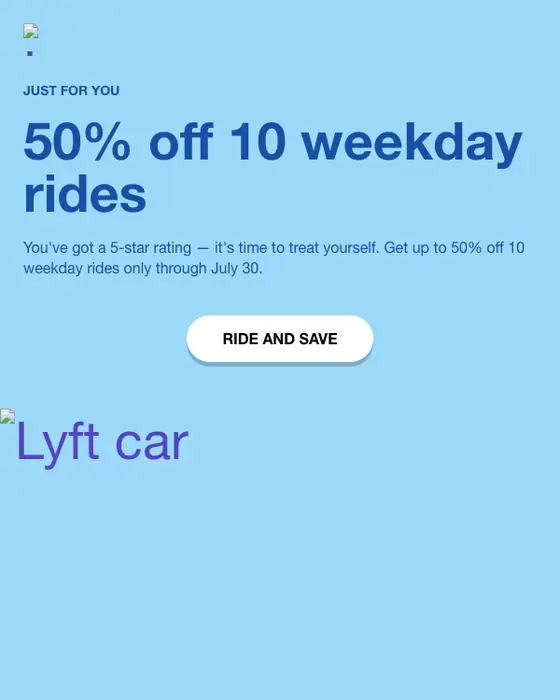 Lyft discount offer email