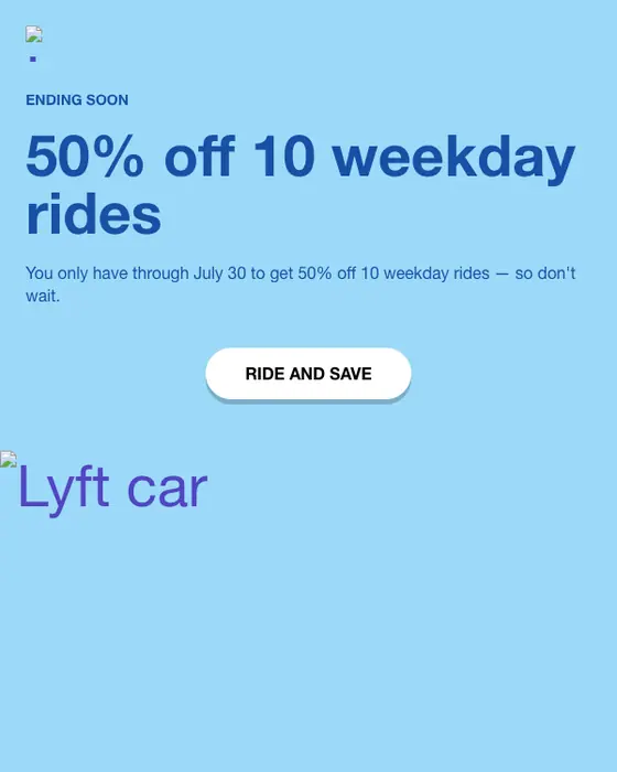 Lyft discount offer email