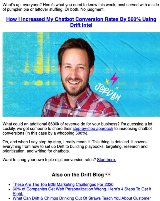 Drift Cyber Monday email