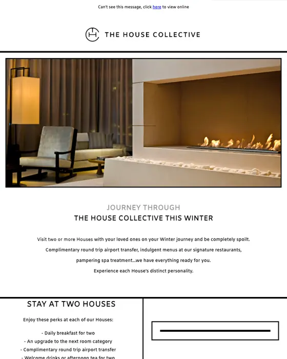 The House Collective promotional email