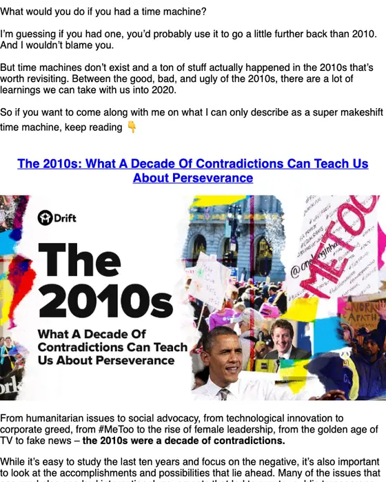 Drift newsletter email
