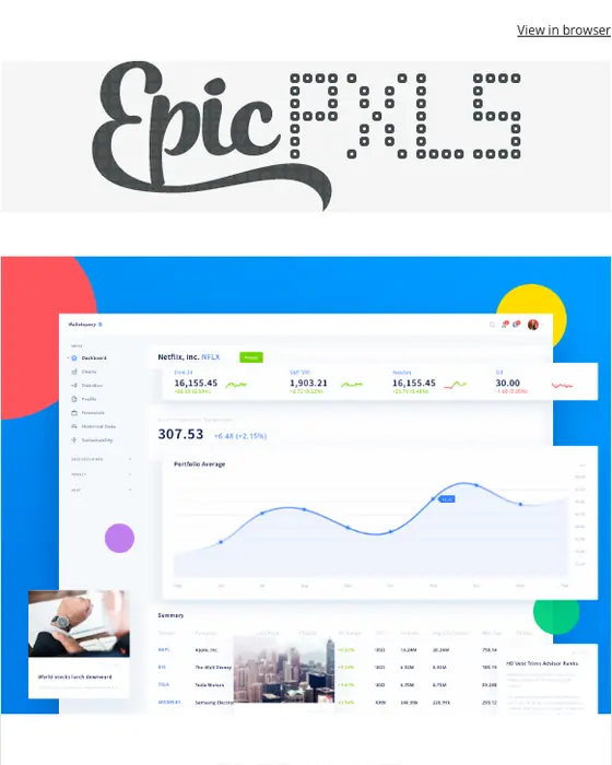 EpicPxls welcome drip email