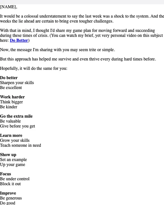 Data Driven U newsletter email