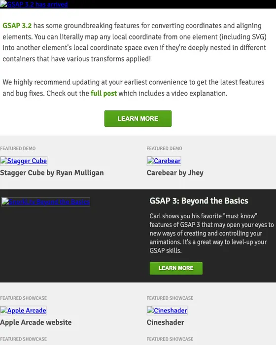 GreenSock email